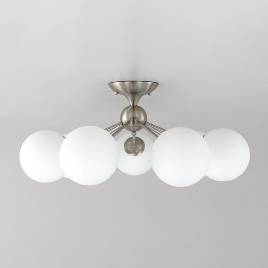 CL102174 Томми Хром Мат.+ Белый Св-к Люстра