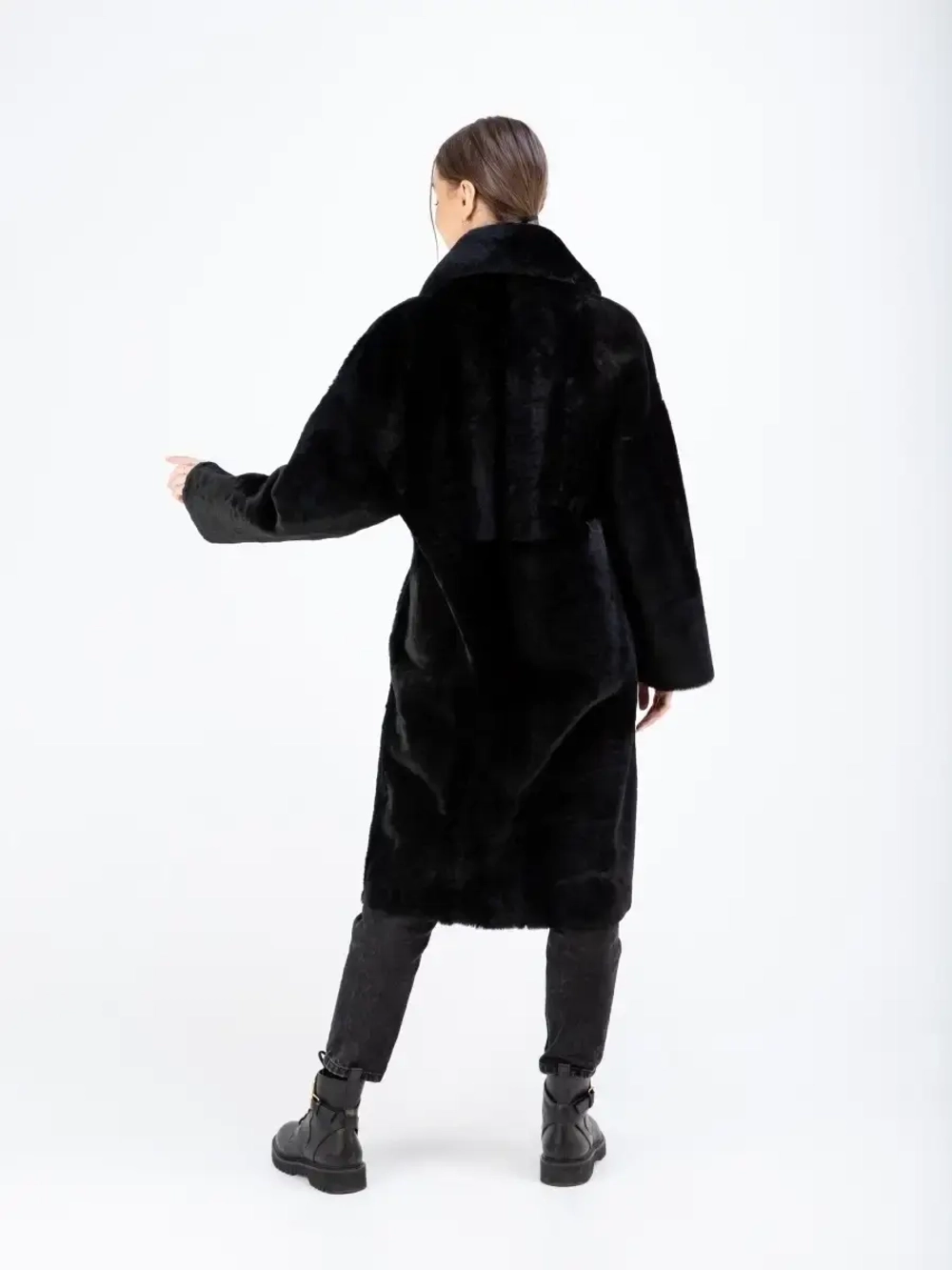 Шуба натуральная дубленка зимняя двухсторонняя