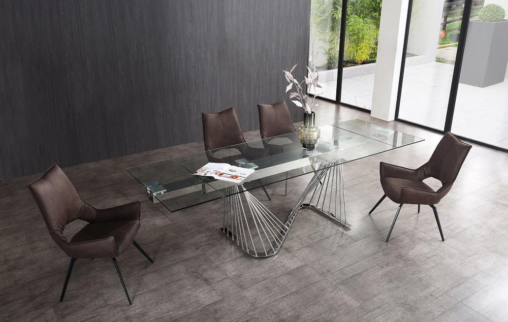 Стул DC1241 коричневый/черный