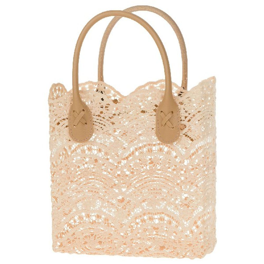 Корзина плетеная "Кружево" (ткань) 17x8xH20см (Крем)