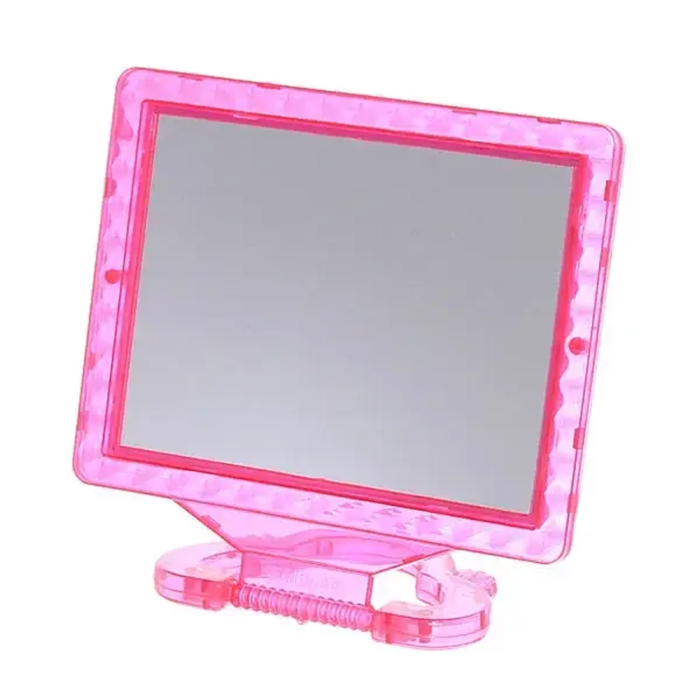 Зеркало настольное в пластиковой оправе «Классика - Ромбы» прямоугольник, подвесное 17*13,5см