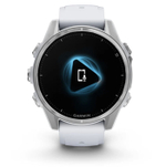 Умные часы Garmin Fenix 8, 43 мм, AMOLED, Silver with White Stone silicone band