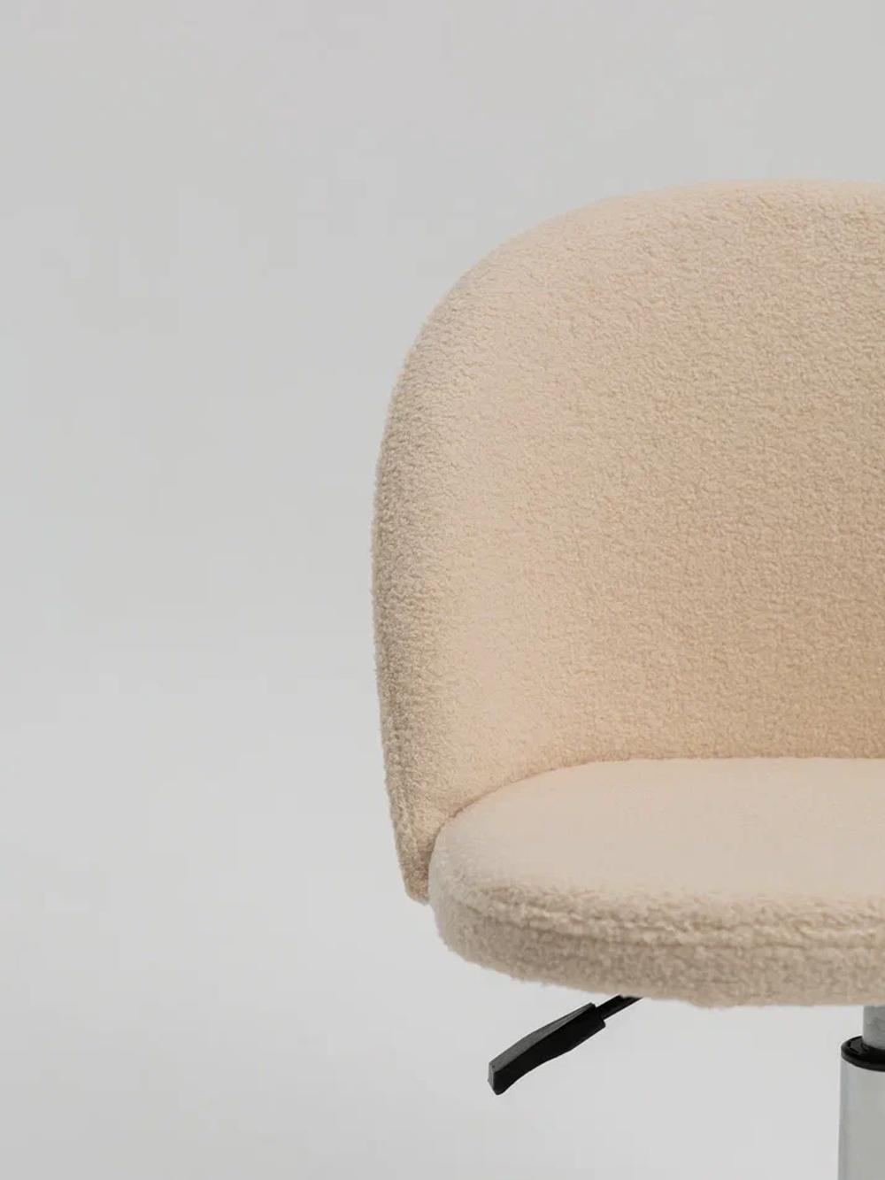 Стул Черри пятилучие сталь черная/серебро