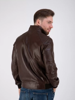 Куртка кожаная из натуральной кожи демисезон