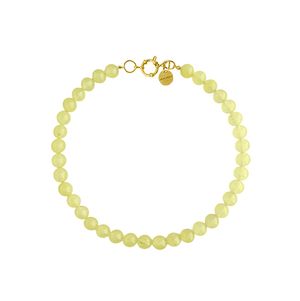 Колье из бусин камня Lime