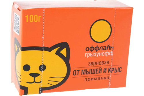 ПРИМАНКА ЗЕРНОВАЯ ОТ ГРЫЗУНОВ 100ГР ГРЫЗУНОФФ