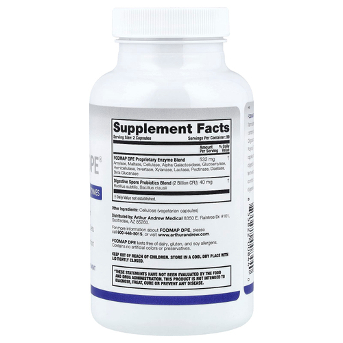 Arthur Andrew Medical, FODMAP DPE®, 180 капсул