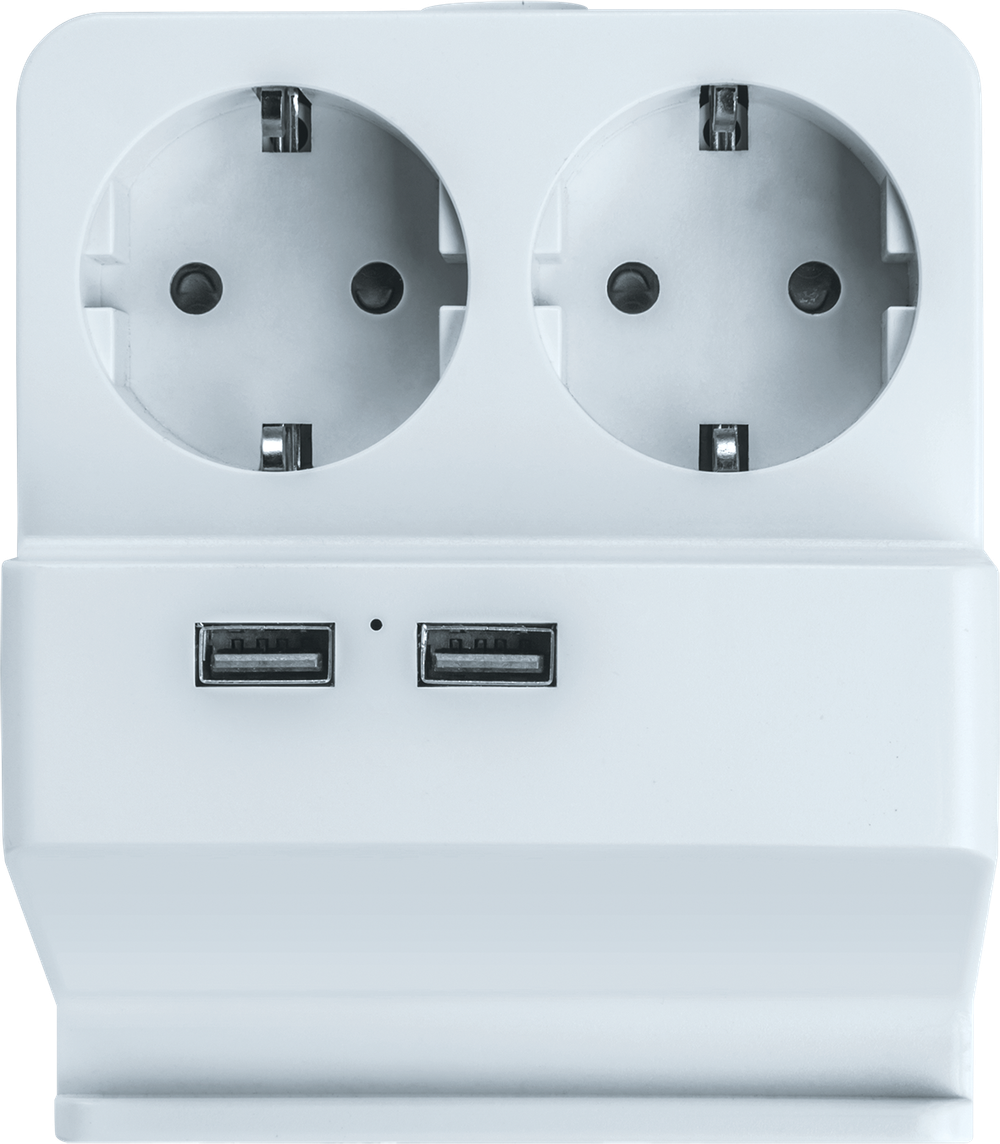 Удлинитель Navigator 61 457 NPE-USB03-02-150-E-3X1с/з 2 гн.1.5м USB2.1A