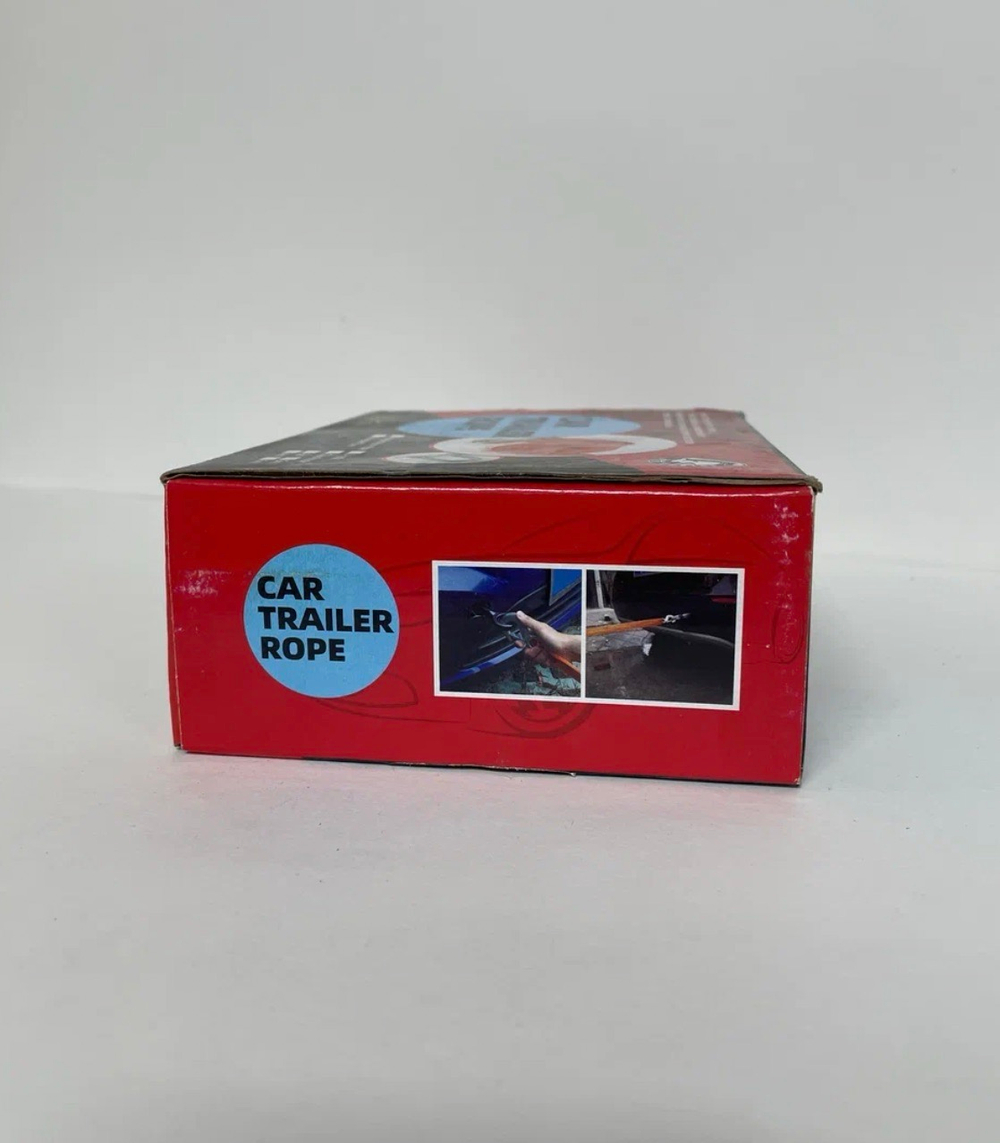 2Т-5М / Трос буксировочный для автомобиля, 2 тонны, длина 5 метров, с крюками, оранжевый, TG (1 шт.)