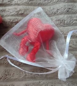 Сердце с подвижными ножками в подарочном мешочке 3D валентинка подарок универсальный