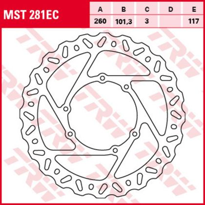 Диск тормозной TRW MST281EC