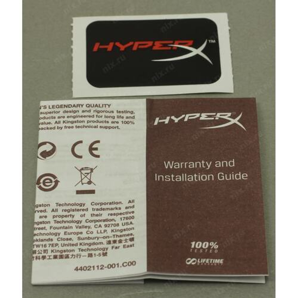 Модуль памяти Kingston HyperX Fury DDR4 DIMM 8Gb PC4-24000 CL15