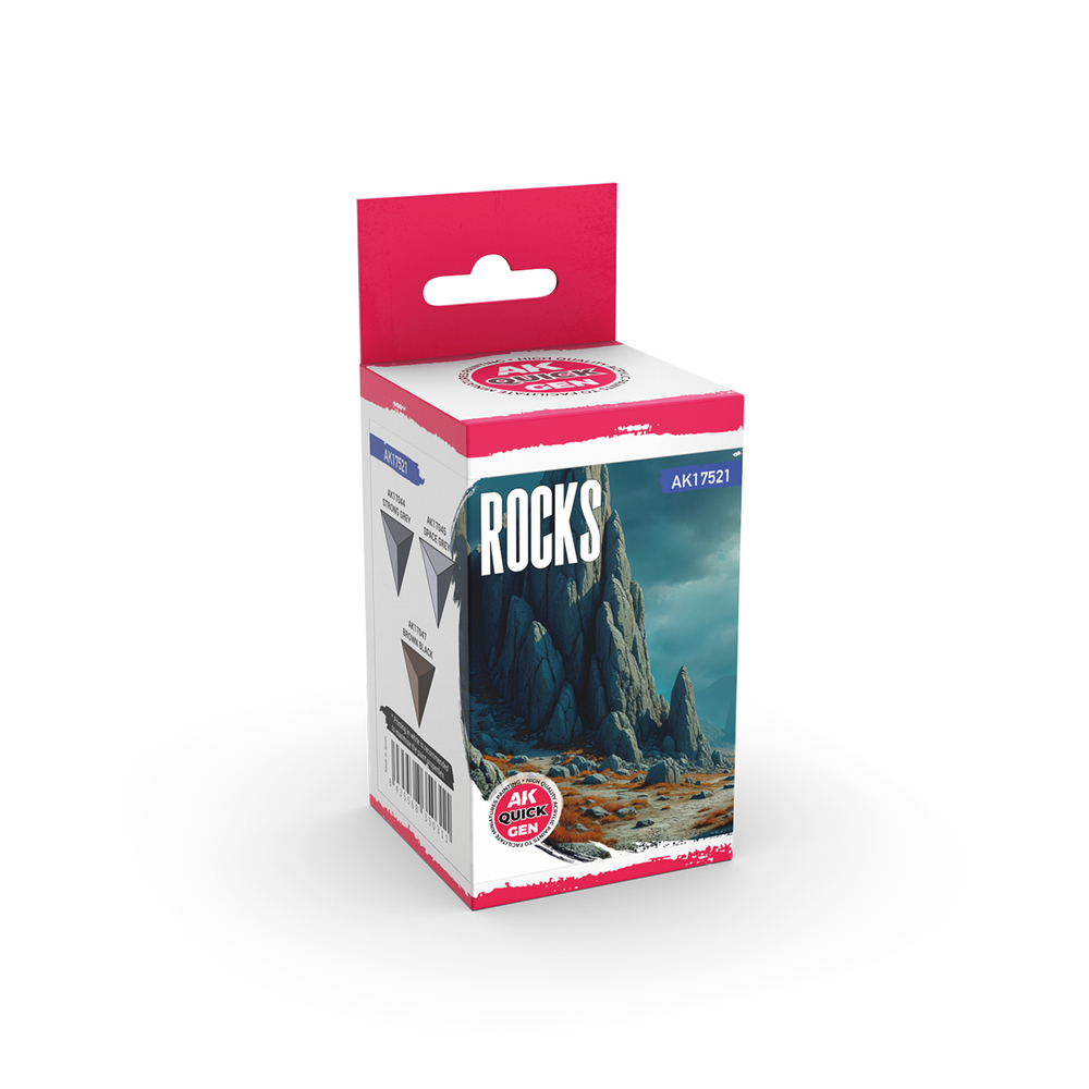 Набор акриловых красок AK Interactive - Rocks - QUICK GEN Set