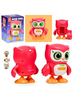 Игрушка детская Сова интерактивная цвет красный (S-004A)