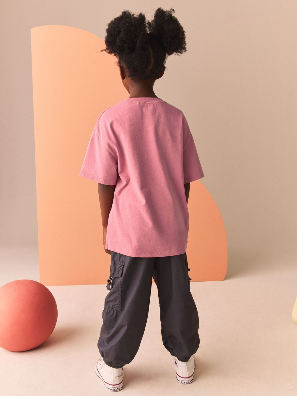 Футболка для девочки Next N94-119, 3 шт., Розовый, Бежевый, Темно-серый