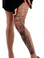 Колготки с принтом в виде шаманки (Размер: S-M-L) (Цвет: бежевый)