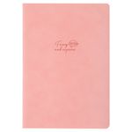 Тетрадь 48 л. в клетку обложка кожзам под замшу, сшивка, A5 (147х210мм), РОЗОВЫЙ, BRAUBERG CAPRISE, 403857