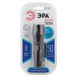 Светодиодный фонарь ЭРА UB-601 Титан ручной на батарейках алюминиевый | Универсальные  фонари