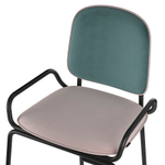 Стул полубарный Ror, 2 frame, велюр, черный/зеленый/розовый