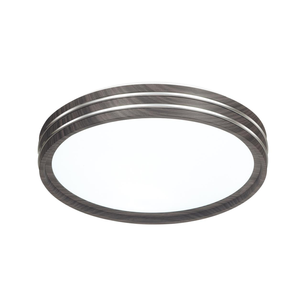 7604/DL PALE SN 176 Светильник пластик/белый/венге/хром LED 48Вт 4000К D390 IP43 TROSTO