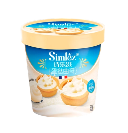 Мини тарты SIMLEZ с белым шоколадом и хрустящими шариками, со вкусом йогурта