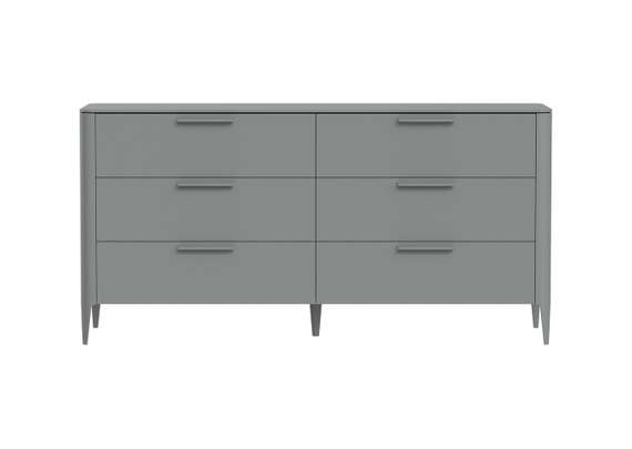 Комод Type 6 ящиков ширина 170 см (серый)