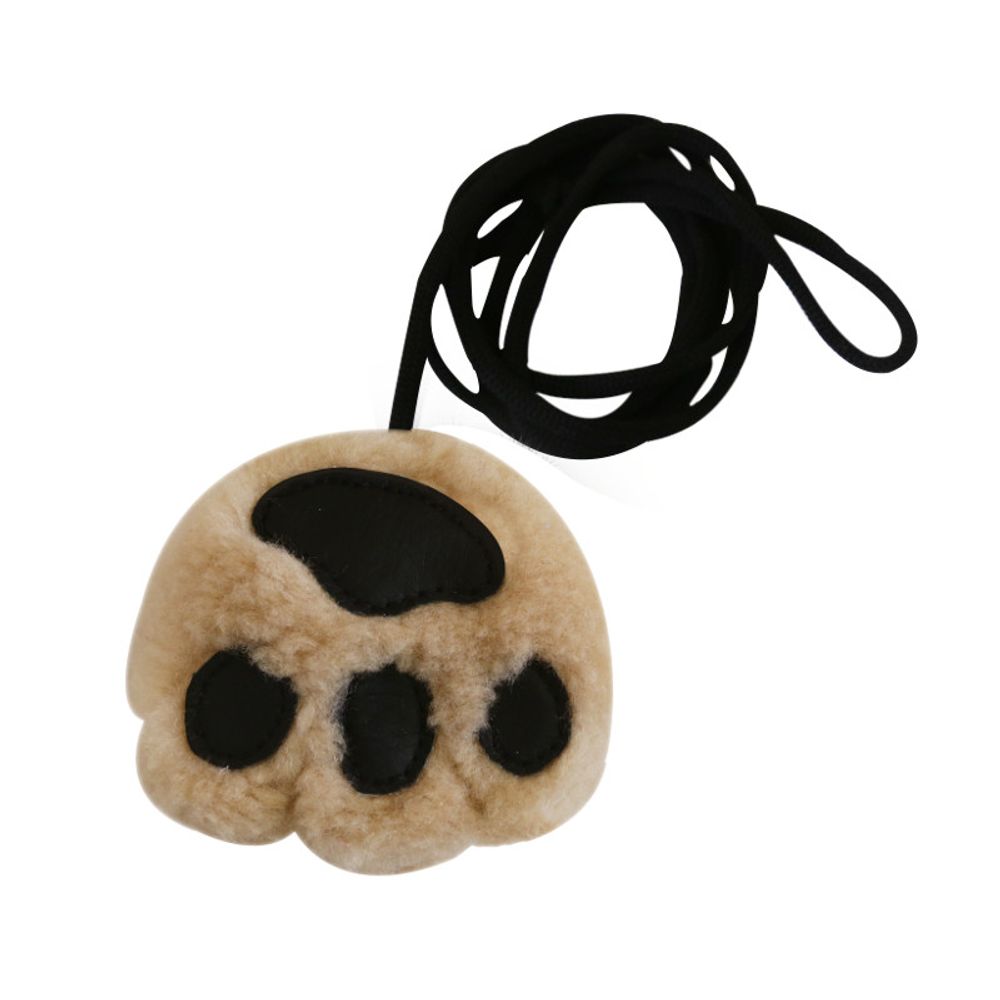 Игрушка ZOOEXPRESS &quot;Лапа&quot; для кошек на эластичном шнуре, 8 см, иск.мех/иск.кожа (набор 6 шт)