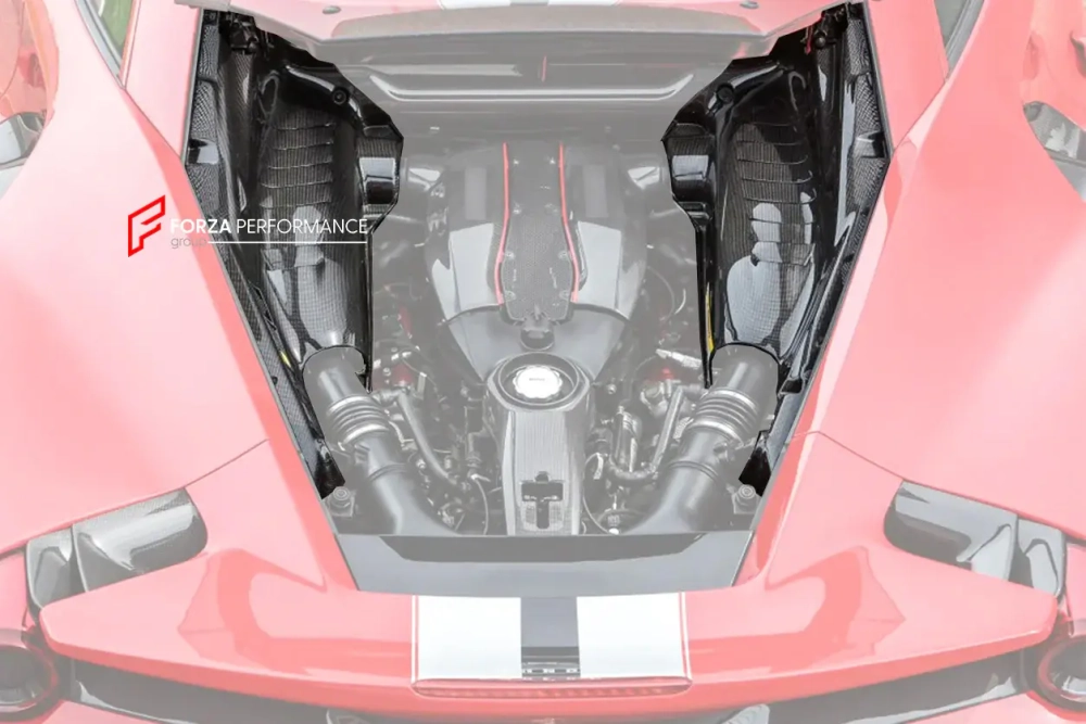 Карбоновые панели моторного отсека для Ferrari 488 GTB Pista 2015-2020 Феррари