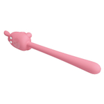 Розовый гибкий вибратор - 14,2 см. (Цвет: розовый)