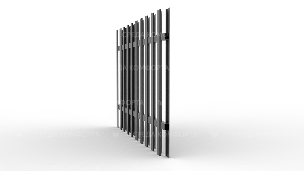 Забор из евроштакетника ZBR0064