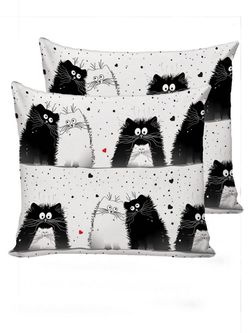 Наволочка комплект 2шт сатин Milky Garden "Tomcat" 70x70 см