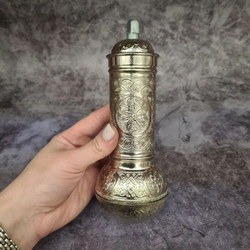 Мельница "Kesem" ручная с ложкой для специй, перца, соли 12 см/ACAR. Турция (медный)