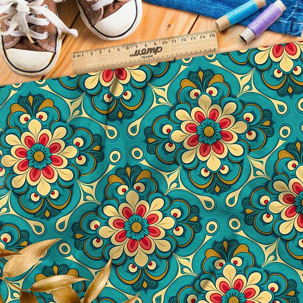 Ткань шелк Армани португальский орнамент