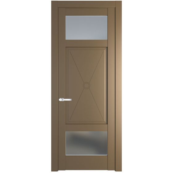 Фото межкомнатной двери эмаль Profil Doors 1.3.2PM перламутр золото стекло матовое