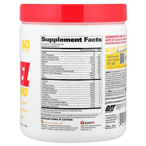 GAT, JetFuel®, термоэлемент, сжигатель жира, со вкусом клубничного лимонада, 384 г (13,5 унции)