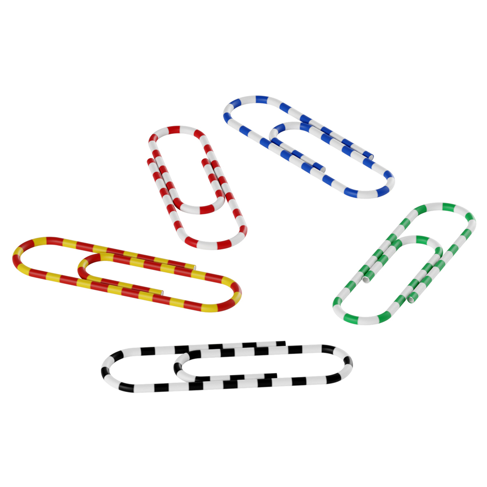 Скрепки 28мм, Berlingo "Зебра", 100шт., цветные, карт. упаковка