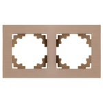 Рамка 2-местная, металл, STEKKER, MFR00-7002-02 , серия Катрин, шампань 50014