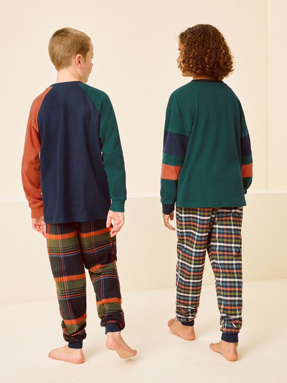 Пижама для мальчика Next B25-541, 2 шт., Синий, Зеленый, Оранжевый