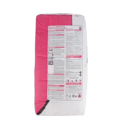 Штукатурка декоративная Церезит Dekor Plus Короед зерно 2 мм 25 кг