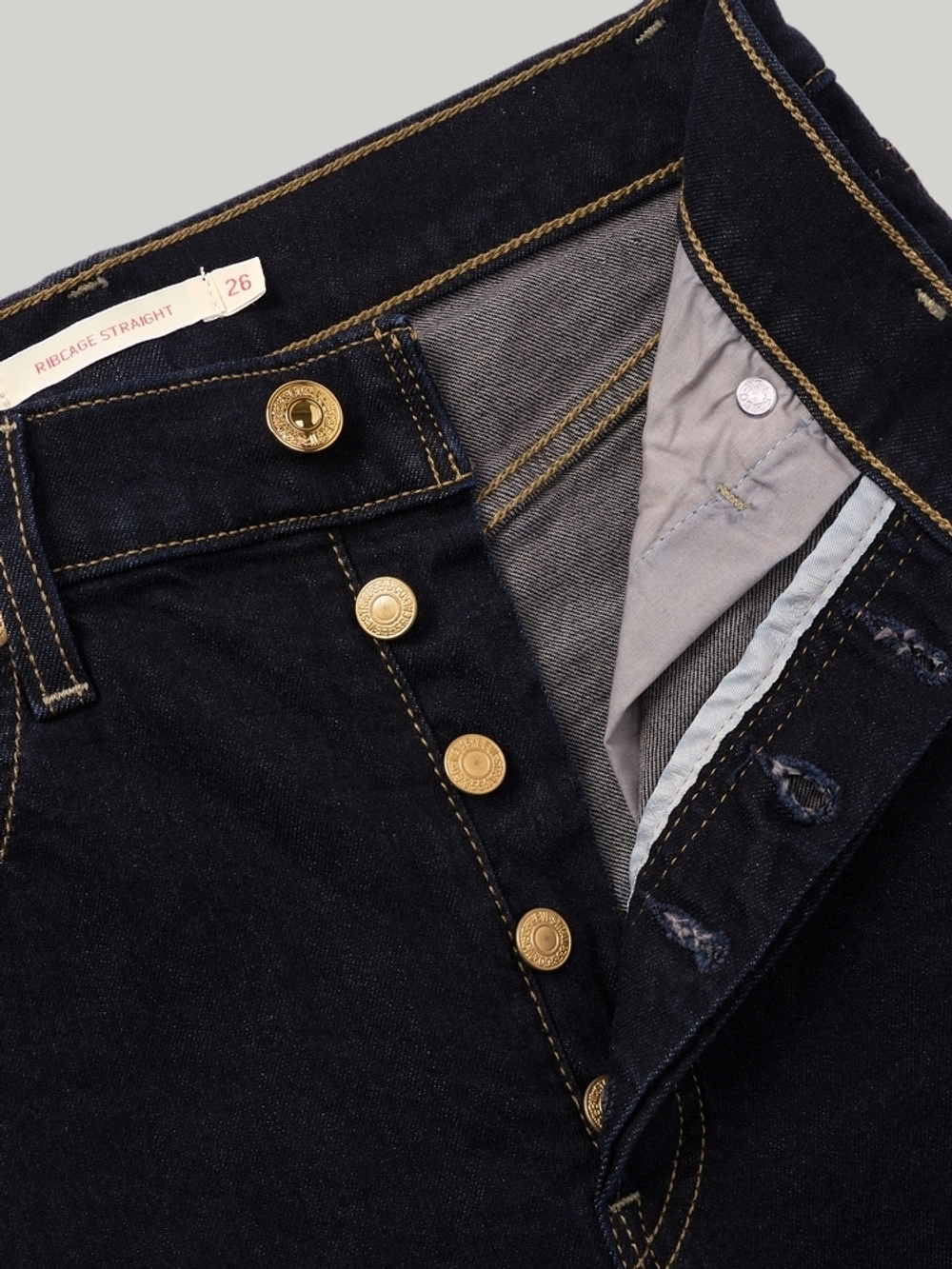 Женские прямые джинсы с завышенной талией Ribcage Straight 79078-0042, Ограниченная серия