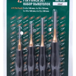 Набор выколоток с эргономическими рукоятками, 4пр.(3х140, 4х150, 5х160, 6х180мм), в блистере RockForce##Rock FORCE RF-6049