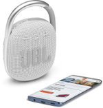 Колонка портативная JBL Clip 4, 5Вт, белый [jblclip4wht]