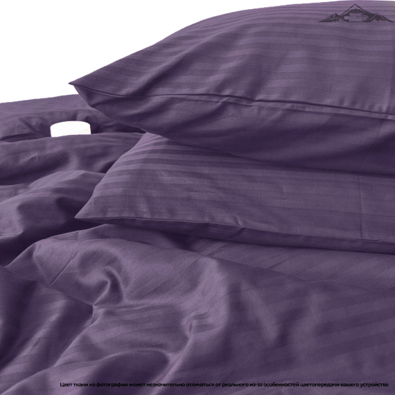 Сатин-страйп Люкс "Слива" полоса 1х1 | ш.220 см | 130 г/м²