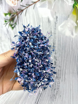 Тесьма с бахромой твидовая букле травка 35мм (1,5м в уп)