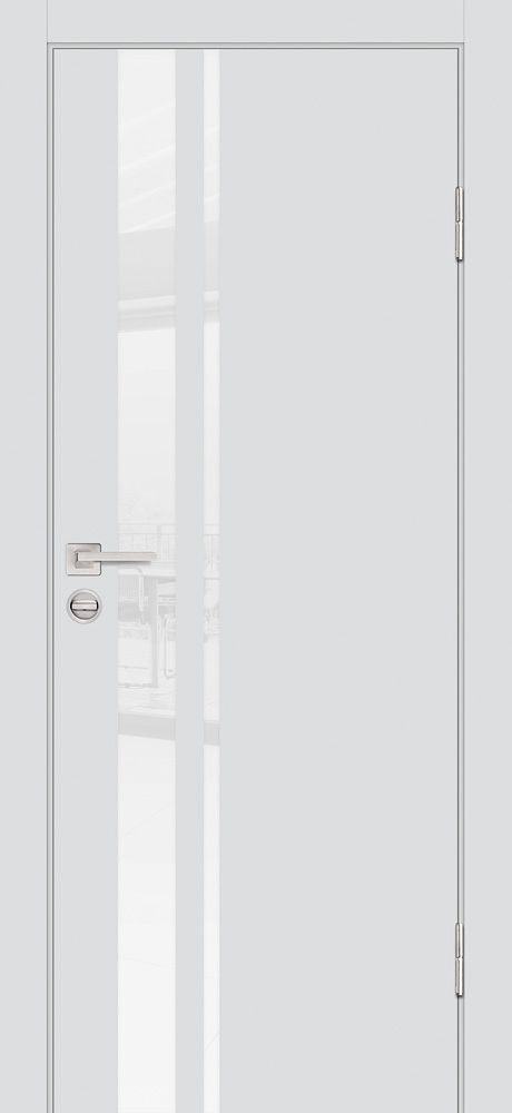 Дверь P-16 / Цвет Агат / белоснежный лакобель / Двери PROFILO PORTE