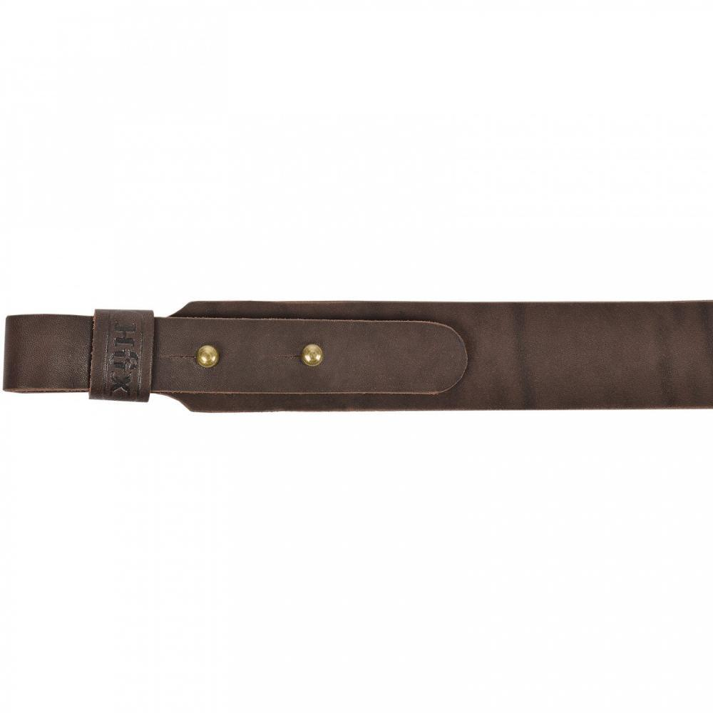 Ремень ружейный прямой 35 мм, коб. кнопка, коричневый (92-100 см)