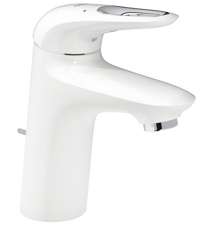 Смеситель для раковины GROHE Eurostyle new с донным клапаном, белая луна 23374LS3