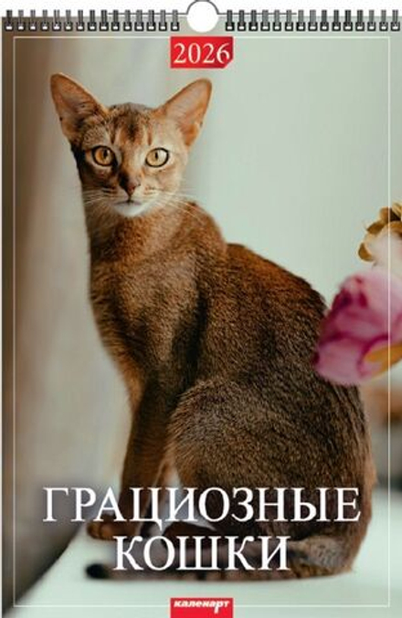 Календарь Ригель 340*490мм на 2026г. Грациозные кошки
