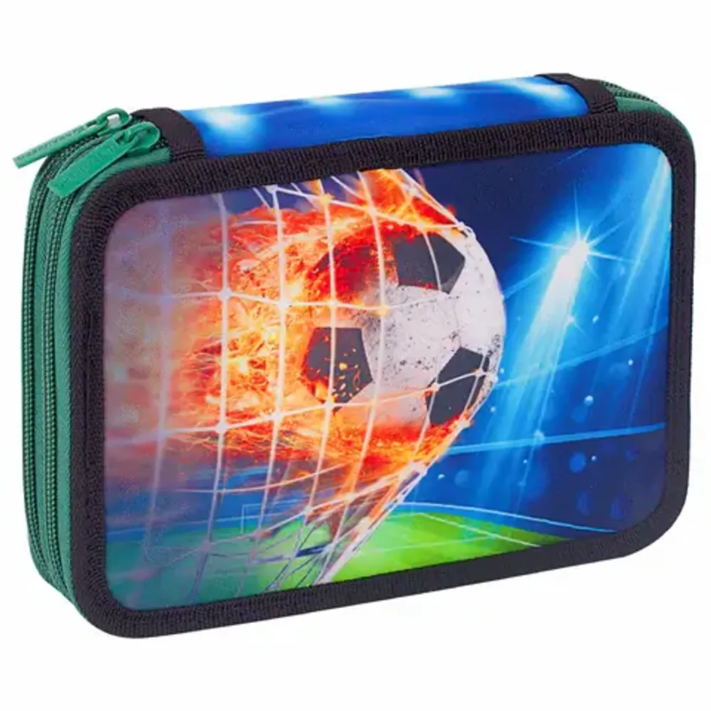 Пенал 2 отделение 210*140 Brauberg Fire football, ткань