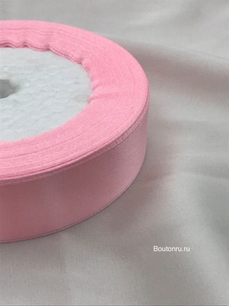 Атласная лента розовая 2 см